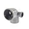 Отвод PP-H с выходом левый и правый серый Дн 110х50х87гр б/нап в/к VALFEX 23123150, миниатюра — 0
