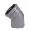 Отвод PP-H серый HT HTB Дн 125х45гр б/нап в/к Ostendorf 116120, миниатюра — 2