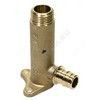 Водорозетка для PE-X труб радиальная латунь Дн 16х1/2" НР L=83мм с фланцем РОС