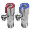 Комплект кранов нерж бытовых угловых G1/2" Ру10 НР флажок без отражателя SantechSystems — 1