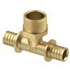 Тройник для PE-X/PE-RT труб аксиальный латунь Дн 25х1" НР RTP (РосТурПласт) 29325