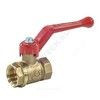 Кран шаровой латунь 11Б27фт1М OPTIMA Ду 20 Ру25 ВР полнопроходной рычаг красный VALFEX VF.214.L0R1.034 — 1