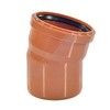 Отвод НПВХ коричневый Дн 160х15гр б/нап в/к KGB Ostendorf 222200, миниатюра — 2
