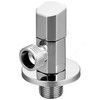 Клапан (вентиль) латунь бытовой хром угловой 1079 G1/2"х3/4" Ру16 НР с отражателем Aquasfera 1079-02