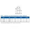 Переход PP-H на металлическую трубу сифона серый HT HTS Дн 50/50 б/нап б/к Ostendorf 112920