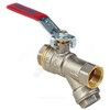 Кран-фильтр шаровой латунь никель 1014 Euro Ду 20 Ру30 ВР полнопроходной рычаг красный Aquasfera 1014-02 ., миниатюра — 15